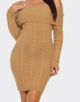 Off The Shoulder Sweater Dress