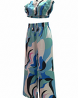 Ocean Breeze Abstract Two Piece Set