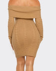 Off The Shoulder Sweater Dress